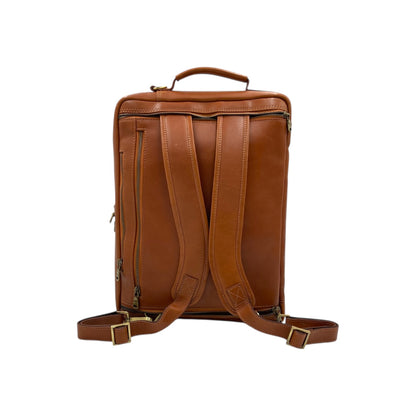 Italian Leather Backpack + Laptop Bag # 2890