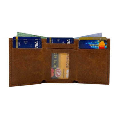 Compact Trifold Cards & Cash Wallet #  1891 [8] Elastic