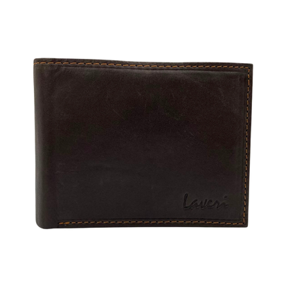 Mens Genuine Leather Mens wallet Leather Lined Bi fold Wallet For Men # 1013