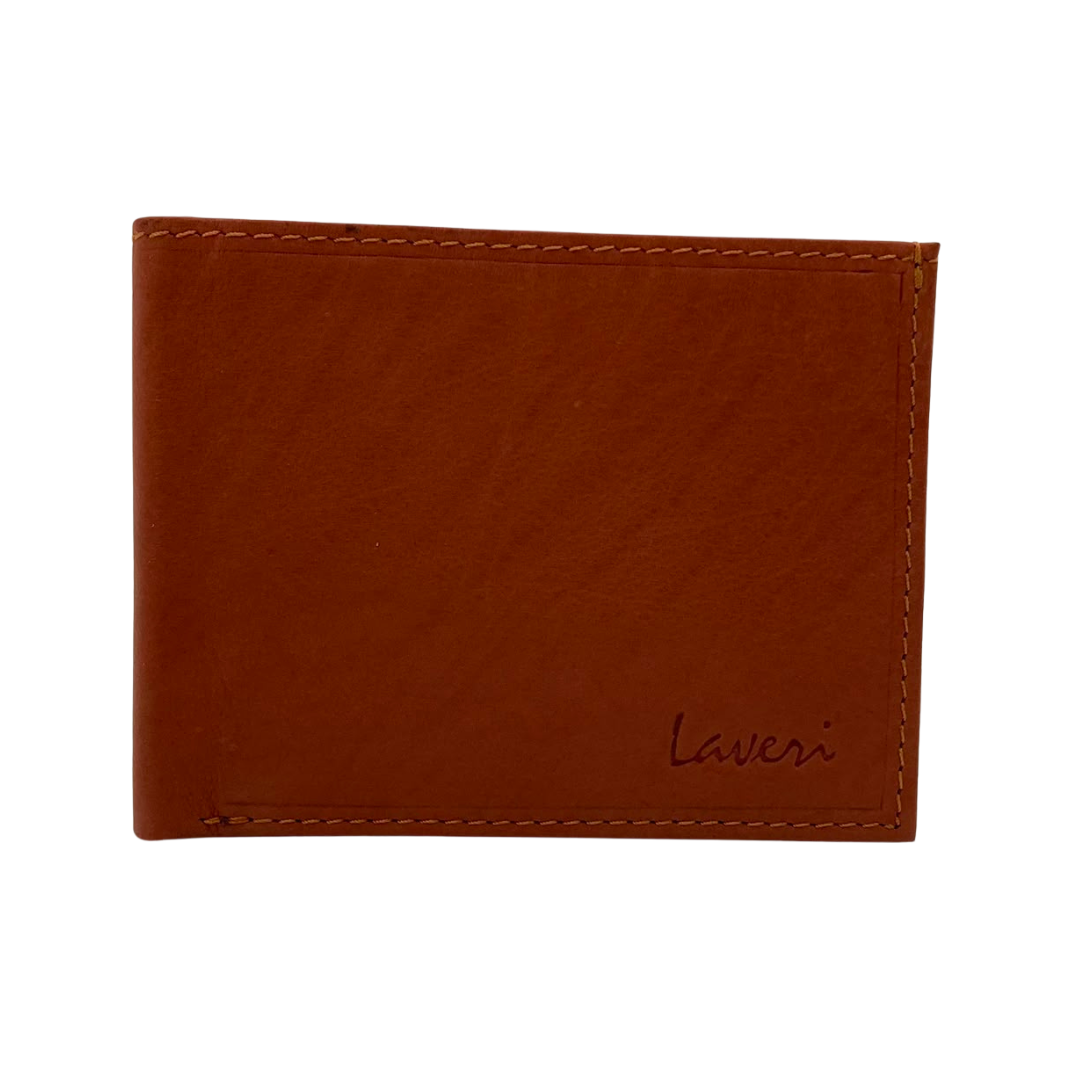 Mens Genuine Leather Mens wallet Leather Lined Bi fold Wallet For Men # 1608