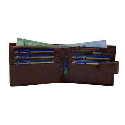 Antq, Smooth Leather Wallet With Inside Leather Lining # 1699L
