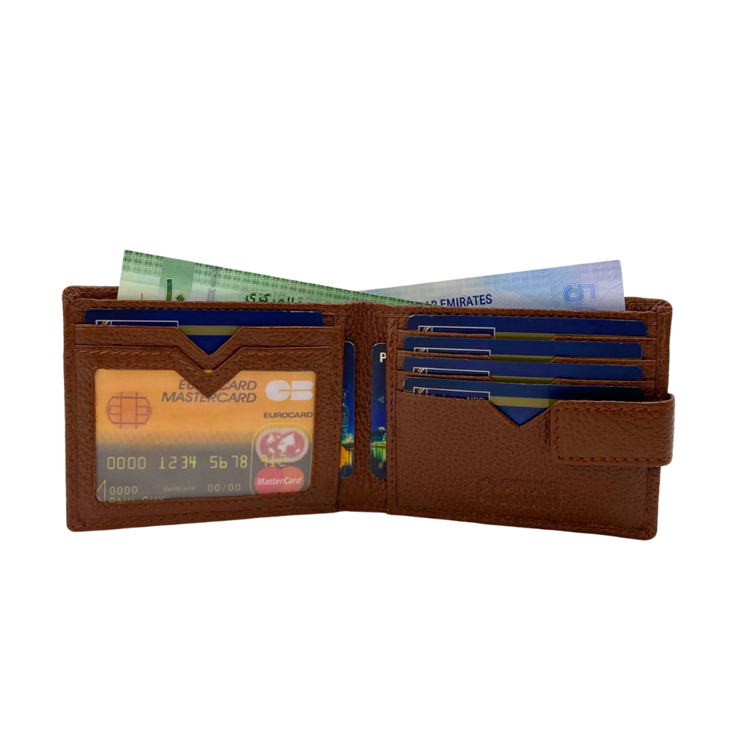 Pebble Texture 6 To 8 Card Slots Wallet # 1138L