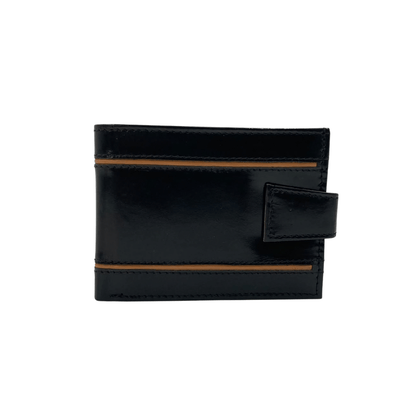 Classic Men's Waterproof Bifold Leather Wallet with Flip ID Window # 892L (D.L.)