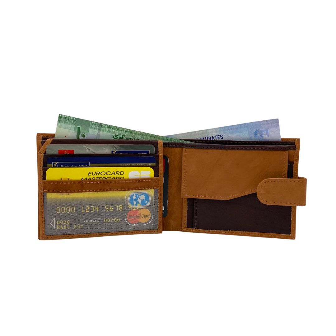 Antq, Smooth Leather Wallet With Inside Leather Lining # 1981CL