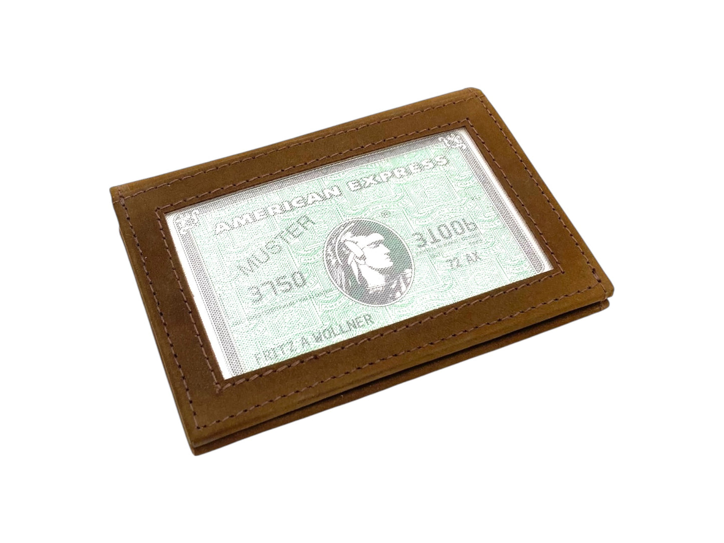 Slim Photo-ID Bifold Cards & Cash Wallet # RFID 1274AM