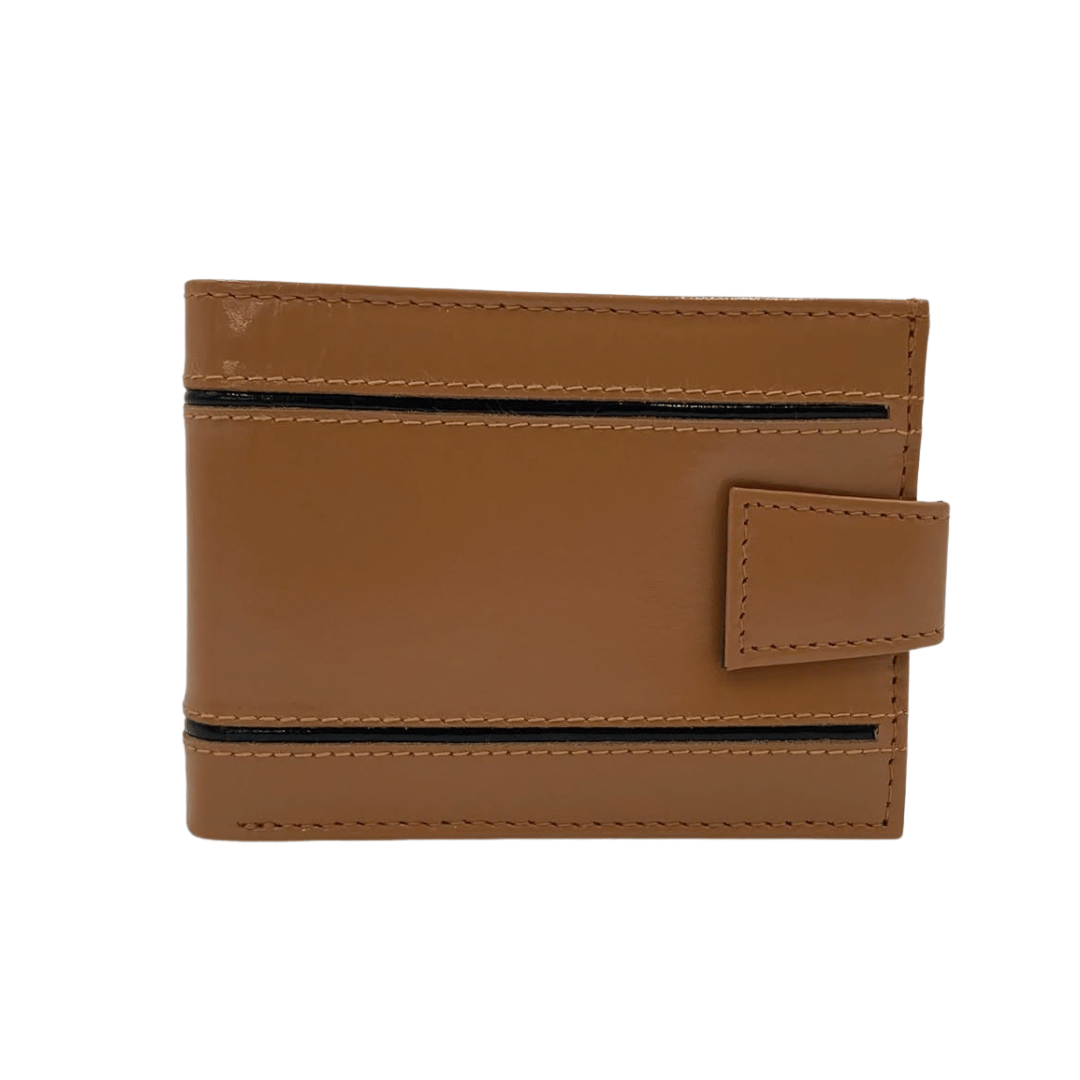 Classic Men's Waterproof Bifold Leather Wallet with Flip ID Window # 892L (D.L.)