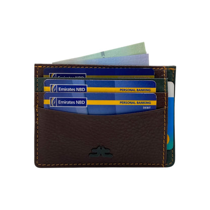 Super Slim Genuine Leather Card Holder With Zip # 685NZ