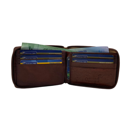 Fullzip leather mens Wallet #1541Z