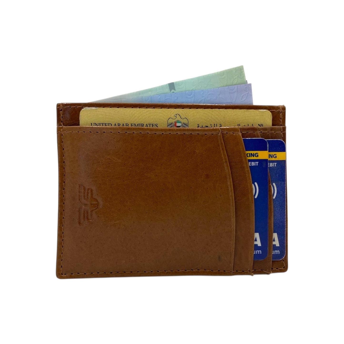 Super Slim Soft Genuine Leather Card Holder, Mini Credit Card Wallet # 1598N