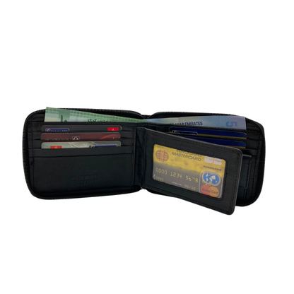 Fullzip leather mens Wallet #4094BZ