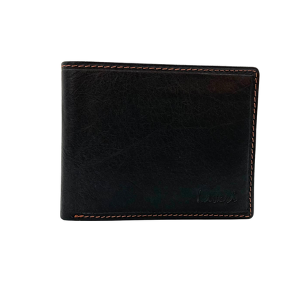 Mens Genuine Leather Mens wallet Leather Lined Bi fold Wallet For Men # 4021C