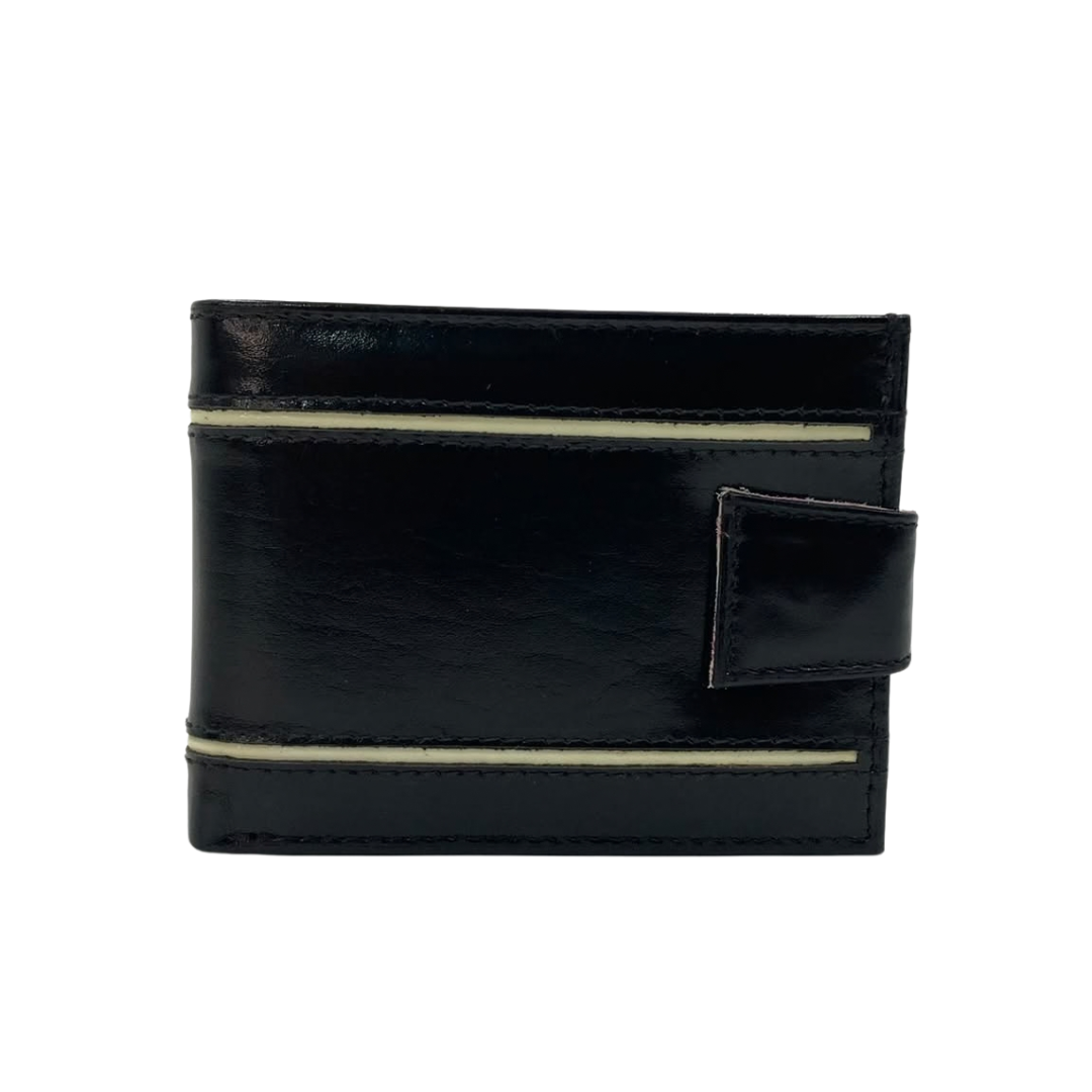 Classic Men's Waterproof Bifold Leather Wallet with Flip ID Window #1729 L (D.L.)