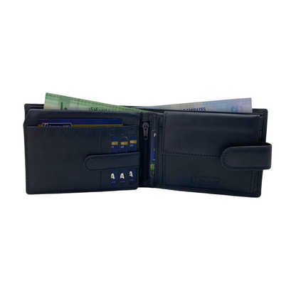 Antq, Smooth Leather Wallet With Inside Leather Lining  # 1510L