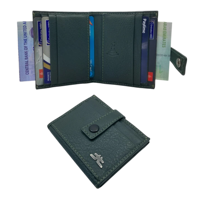 Card Case & Cash Wallet Compact Size 12 Card Space Plus Zip For Coins # 4029Z