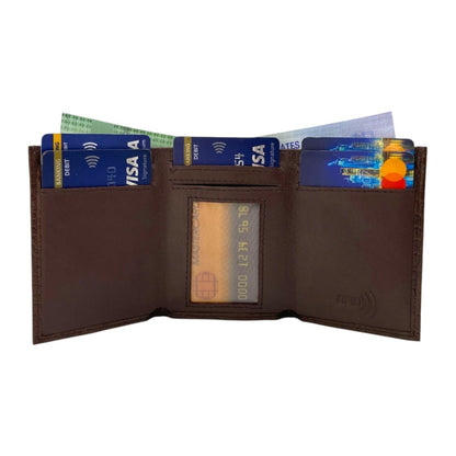RFID Compact Trifold Cards & Cash Wallet #  1891 Elastic