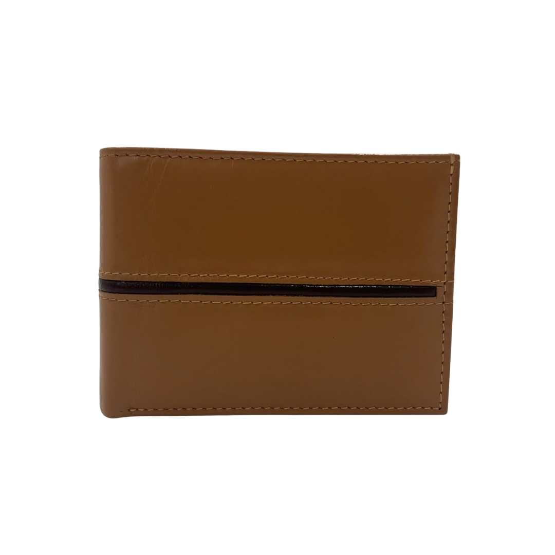 Classic Men's Waterproof Bifold Leather Wallet with Flip ID Window #1728