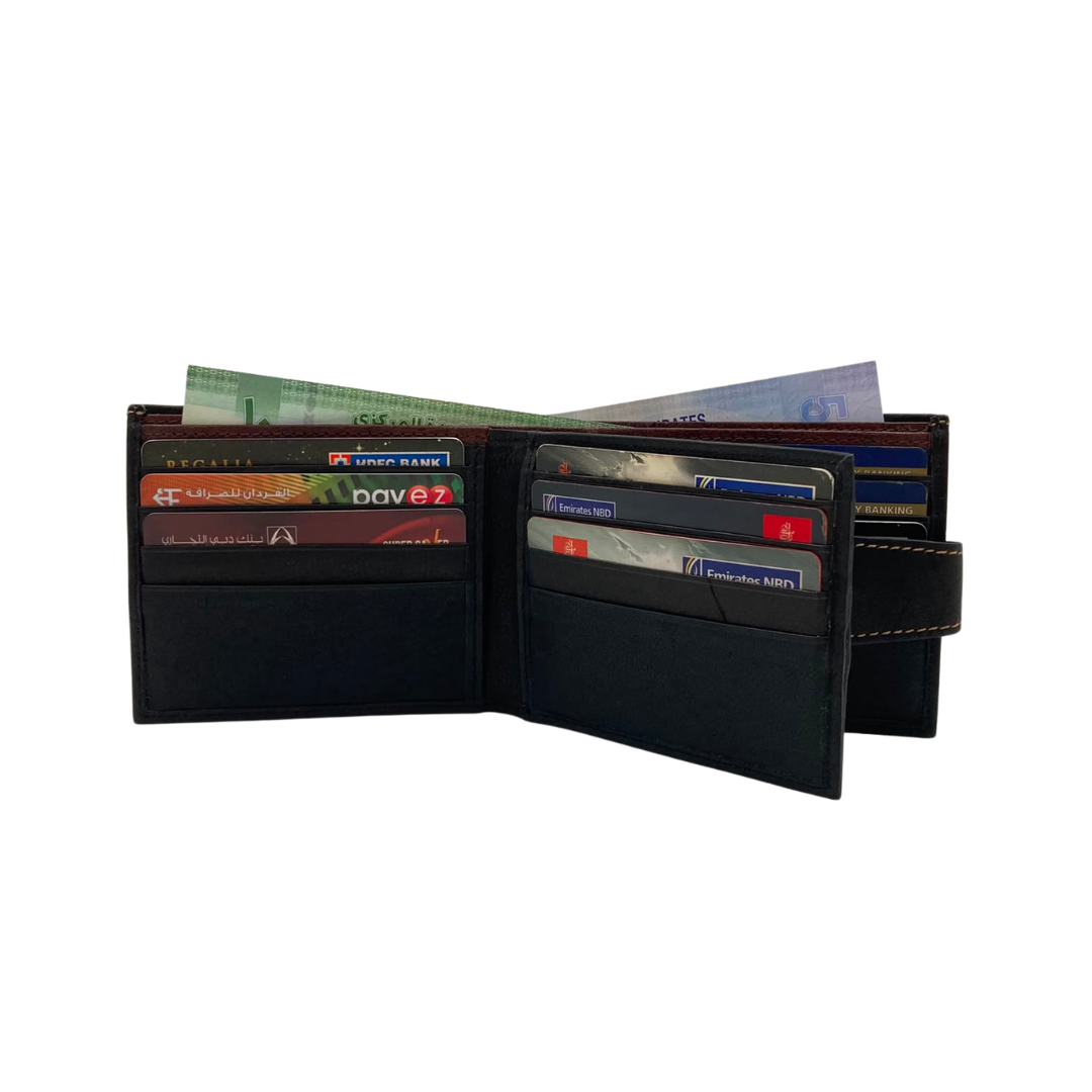 Antq, Smooth Leather Wallet With Inside Leather Lining # 1005L