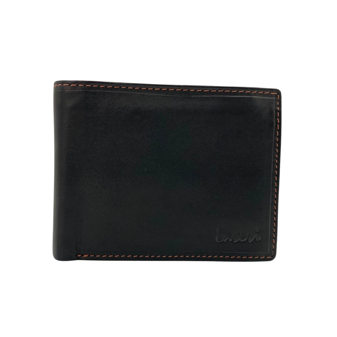 Mens Genuine Leather Mens wallet Leather Lined Bi fold Wallet For Men # 1357