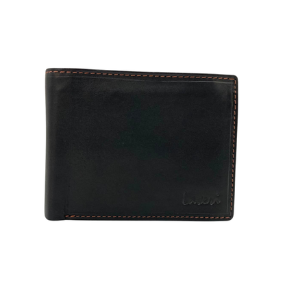Mens Genuine Leather Mens wallet Leather Lined Bi fold Wallet For Men # 1357