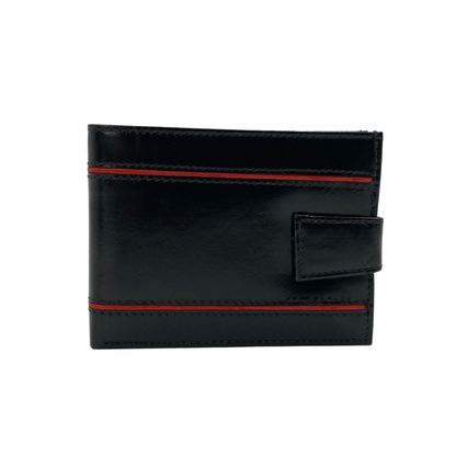 Classic Men's Waterproof Bifold Leather Wallet with Flip ID Window # 892L (D.L.)