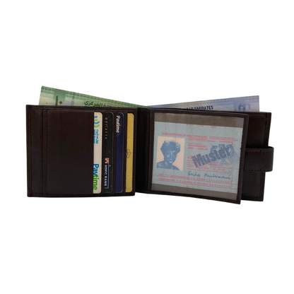 Antq, Smooth Leather Wallet With Inside Leather Lining # 1888L