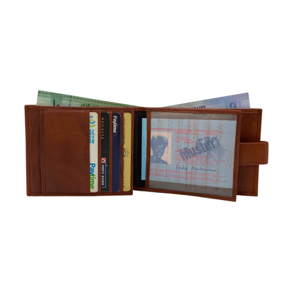 Antq, Smooth Leather Wallet With Inside Leather Lining # 1888L