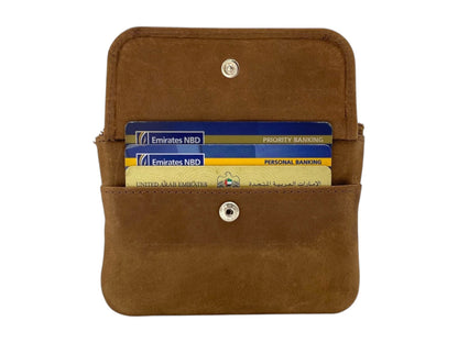 Slim Travel Top Zipper Cards, Cash, Coins & Key Wallet RFID # 1814