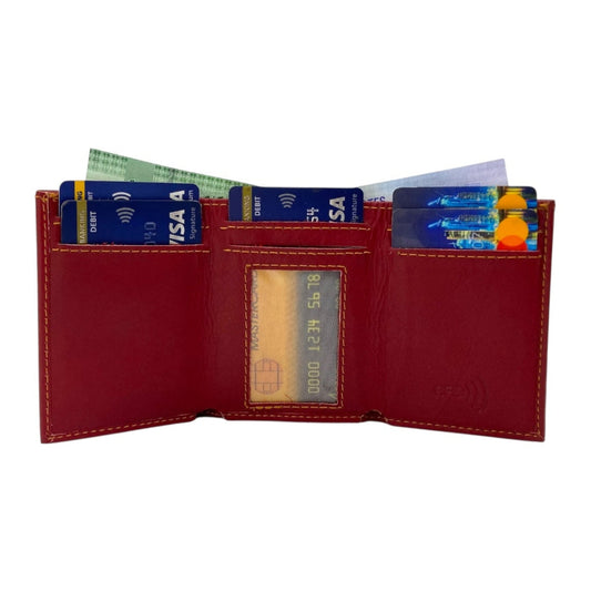 RFID Compact Trifold Cards & Cash Wallet #  1891 Elastic