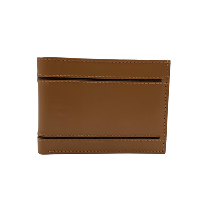 Classic Men's Waterproof Bifold Leather Wallet with Flip ID Window #1728 (D.L.)