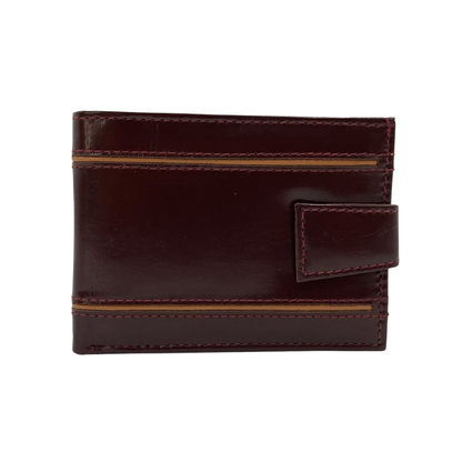 Classic Men's Waterproof Bifold Leather Wallet with Flip ID Window #1728L (D.L.)