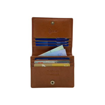 Italian Leather RFID Business Card Holder # 1736BD