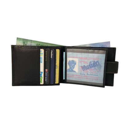 Antq, Smooth Leather Wallet With Inside Leather Lining # 1888L
