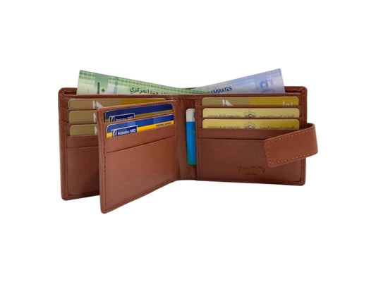 VacaPelle 12-14 Card Billfold Genuine Leather Wallet # 4094NL