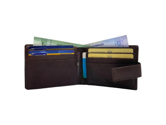 VacaPelle 10-12 Card Billfold Genuine Leather Wallet # 1347L