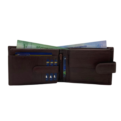 Antq, Smooth Leather Wallet With Inside Leather Lining  # 1510L