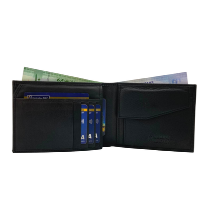 Antq, Smooth Leather Wallet With Inside Leather Lining # 1886C