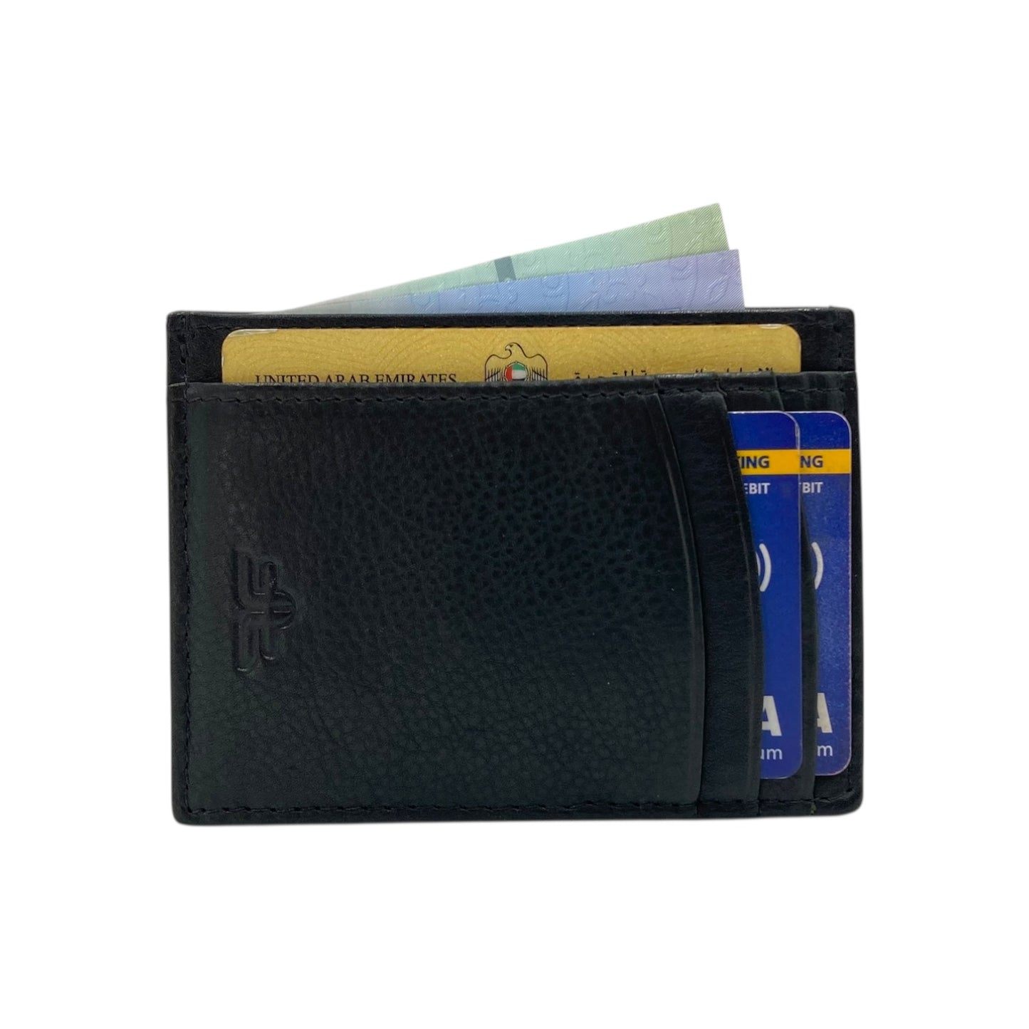 Super Slim Soft Genuine Leather Card Holder, Mini Credit Card Wallet # 1598N