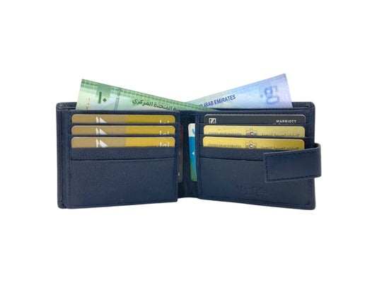 VacaPelle 12-14 Card Billfold Genuine Leather Wallet # 1001L