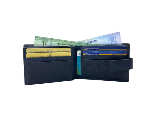 VacaPelle 10-12 Card Billfold Genuine Leather Wallet # 1074L