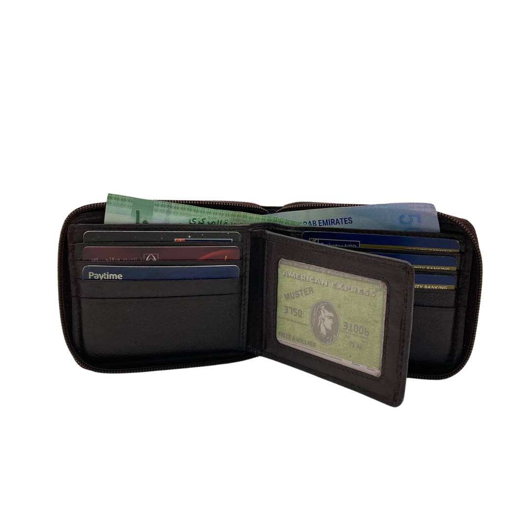 Fullzip leather mens Wallet #4094NZ