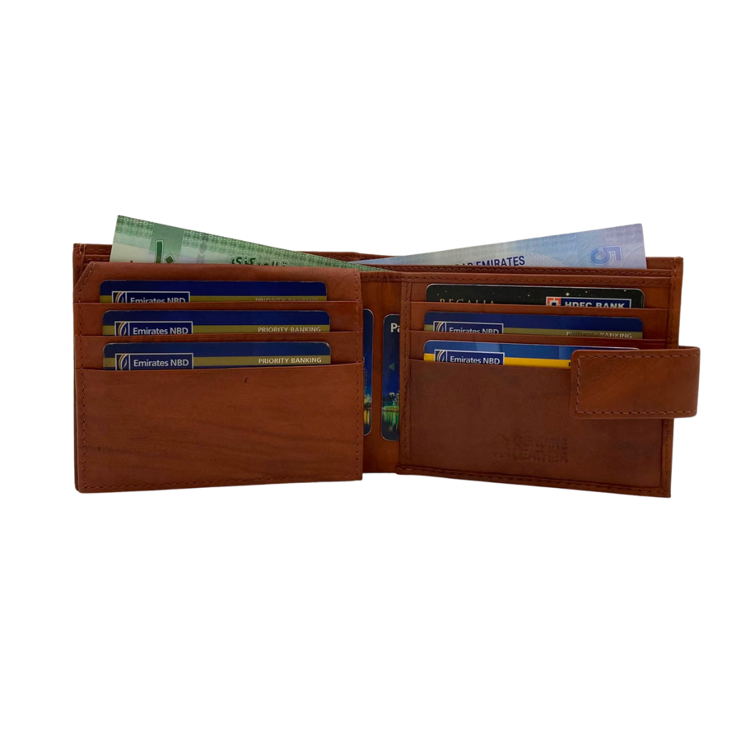 Antq, Smooth Leather Wallet With Inside Leather Lining # 1699L