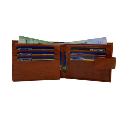 Antq, Smooth Leather Wallet With Inside Leather Lining # 1699L