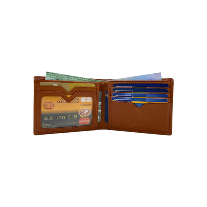 Italian Leather RFID Slim Wallet  #  1138N