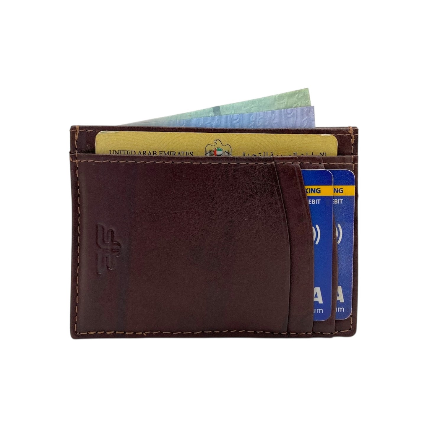 Super Slim Soft Genuine Leather Card Holder, Mini Credit Card Wallet # 1598N