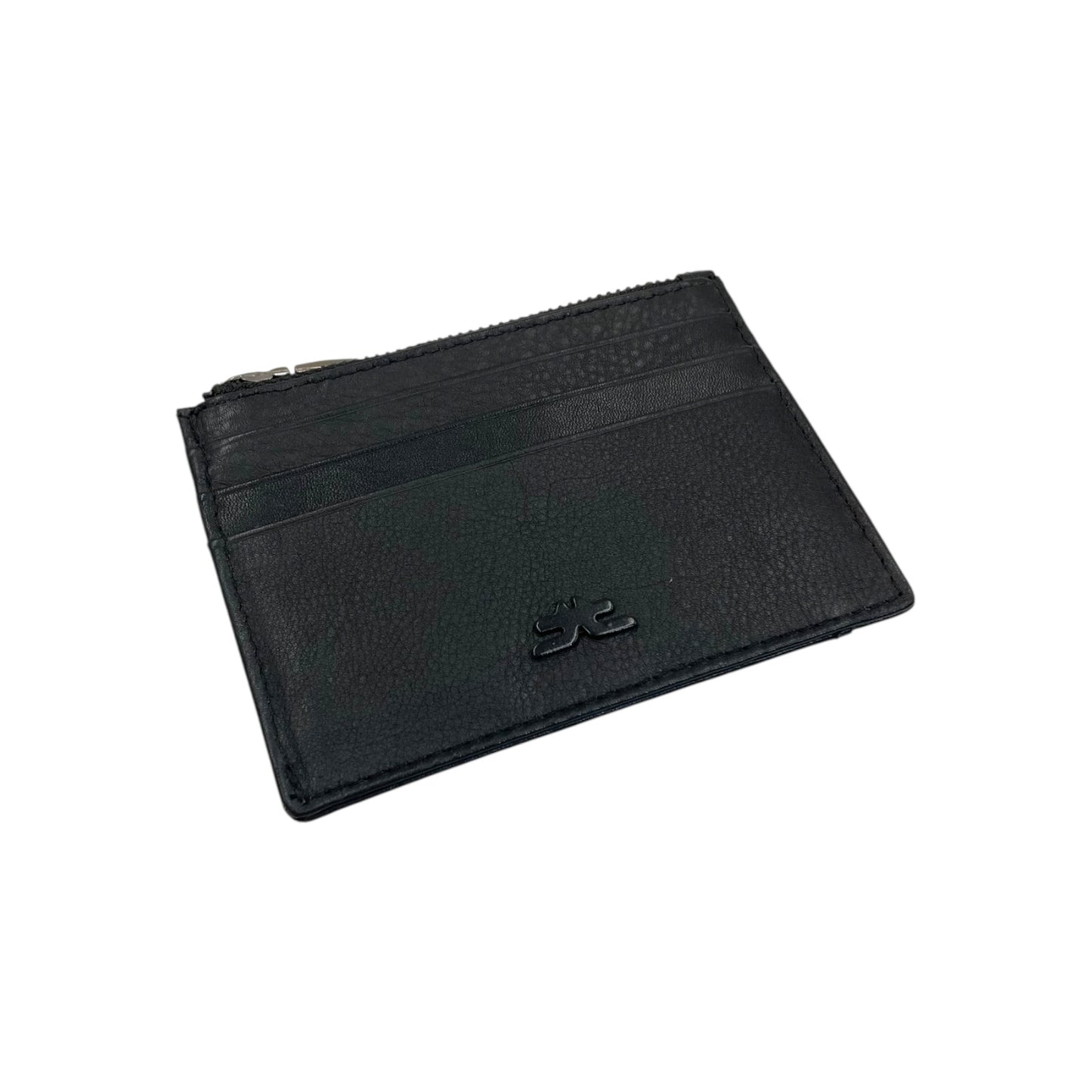 Slim Top Zipper Cards Holder Genuine Leather # 4505