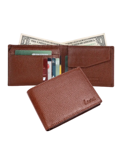 Pebble Texture Billfold & Coins Pocket Wallet # 1886C