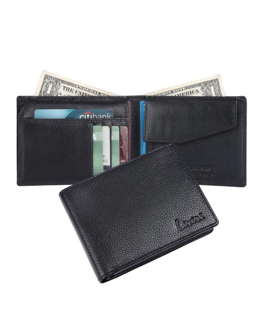 Pebble Texture Billfold & Coins Pocket Wallet # 1886C