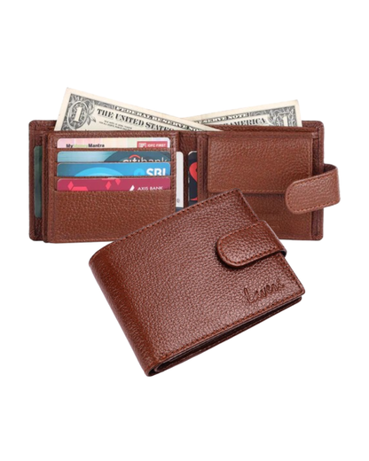 Pebble Texture Billfold + Coins Pocket Wallet # 983CL