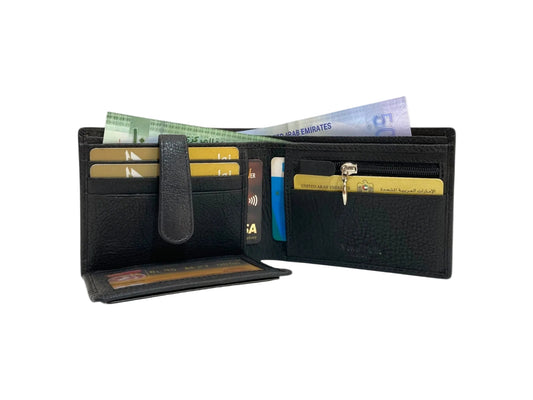 VacaPelle 10-12 Card Billfold Genuine Leather Wallet # 4696A