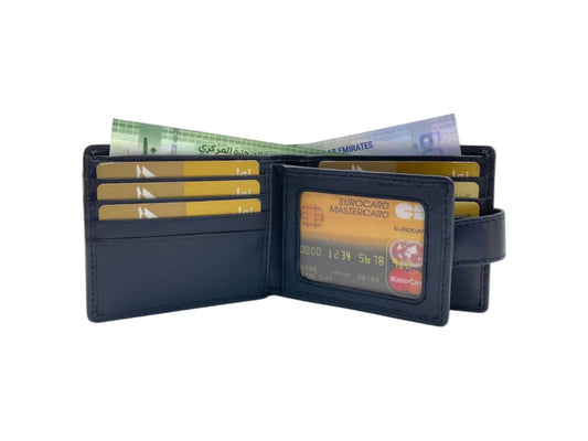 VacaPelle 12-14 Card Billfold Genuine Leather Wallet # 4094NL